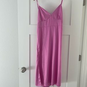 Women’s Pink Slit Midi Dress